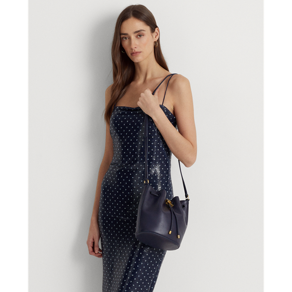 Lauren Ralph Lauren Andie 25 Drawstring Large Bag In Lauren Navy