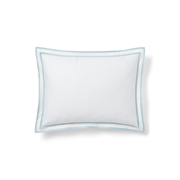 Shop Ralph Lauren Spencer Border Throw Pillow In True Soft Teal