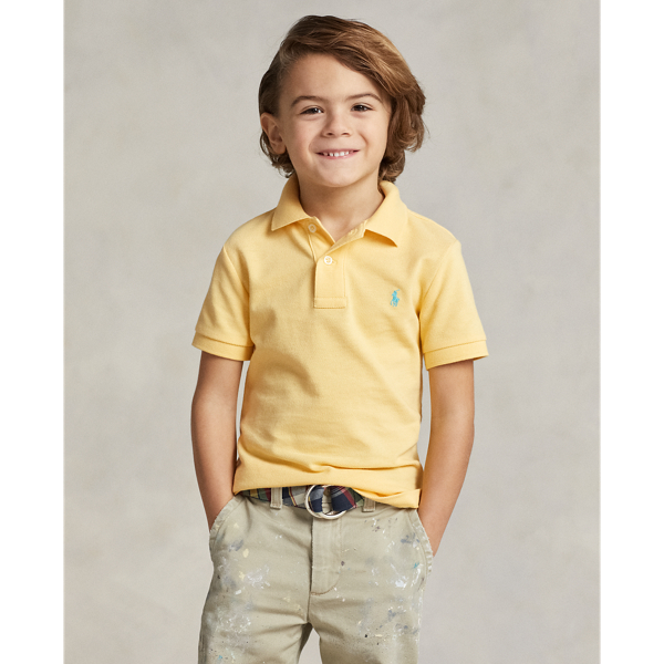 Polo Ralph Lauren Kids' The Iconic Mesh Polo Shirt In Corn Yellow