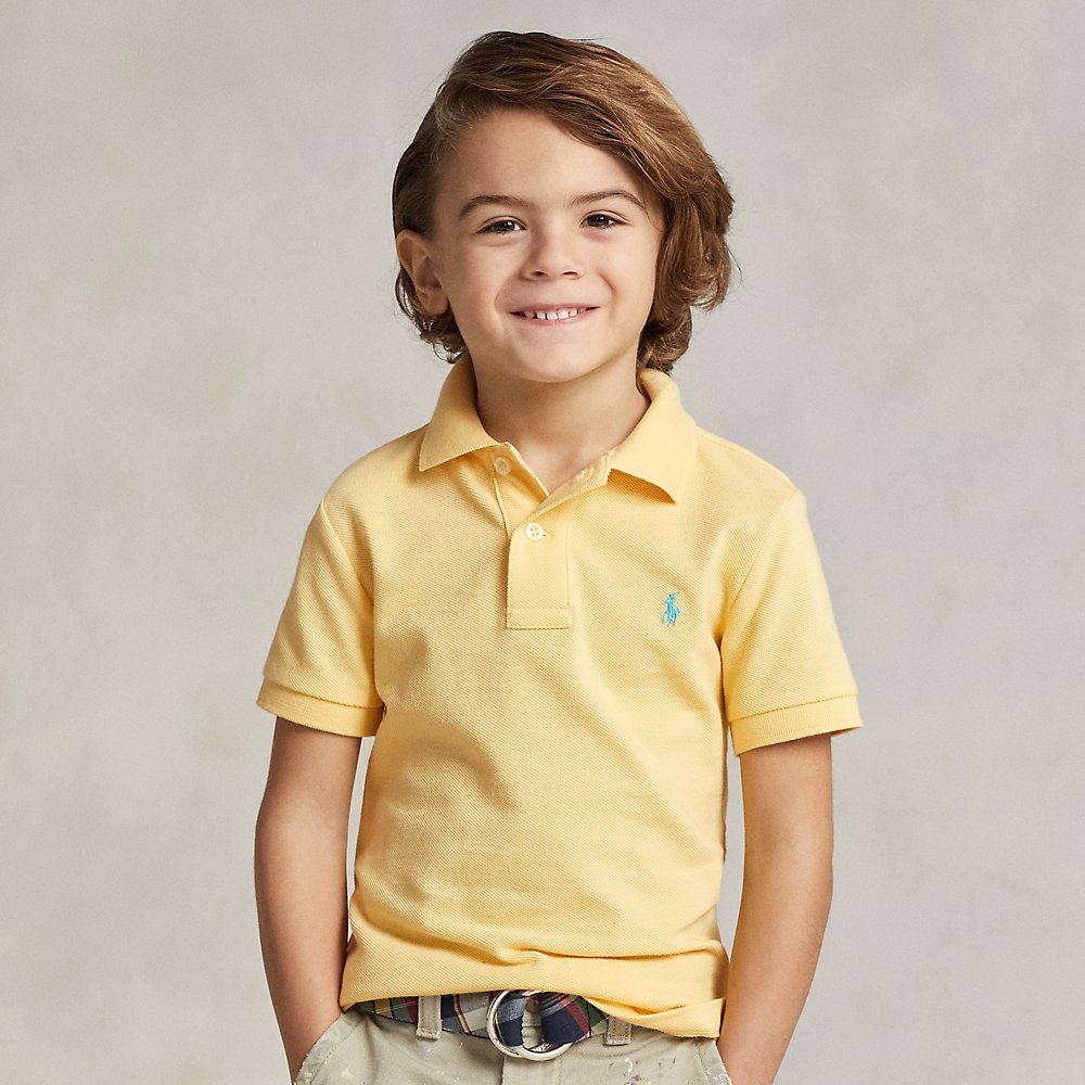 Polo Ralph Lauren Kids' The Iconic Mesh Polo Shirt In Corn Yellow