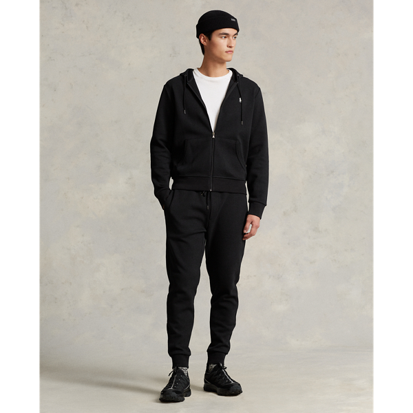 Shop Polo Ralph Lauren Double-knit Joggers In Black