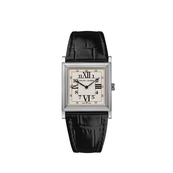 Polo Ralph Lauren Silver 28 Mm White Dial Watch In White Dial