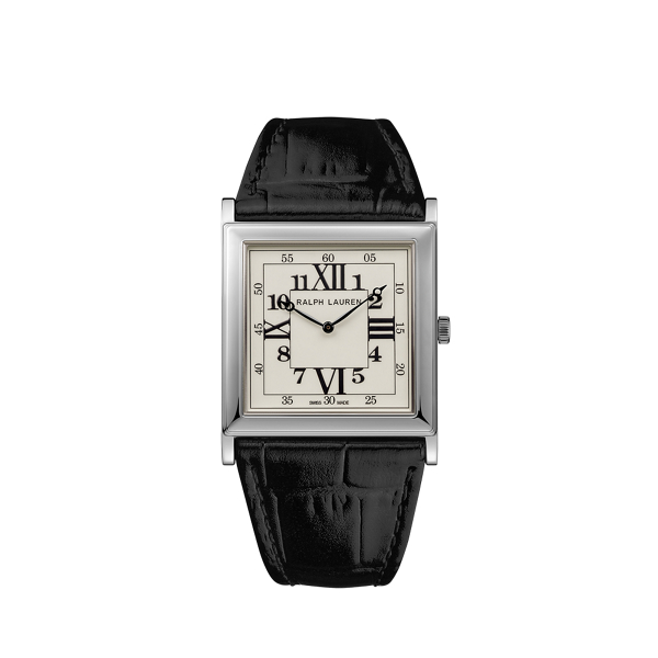 Polo Ralph Lauren Silver 32 Mm White Dial Watch In White Dial