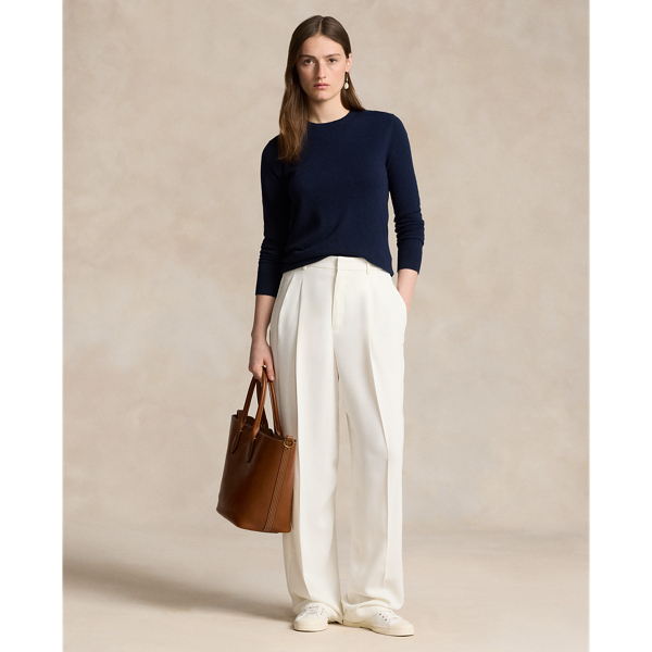 Polo Ralph Lauren Straight-leg Satin Pant In Clubhouse Cream