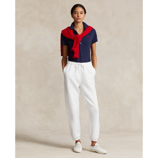 Ralph Lauren Fleece Athletic Trouser In White