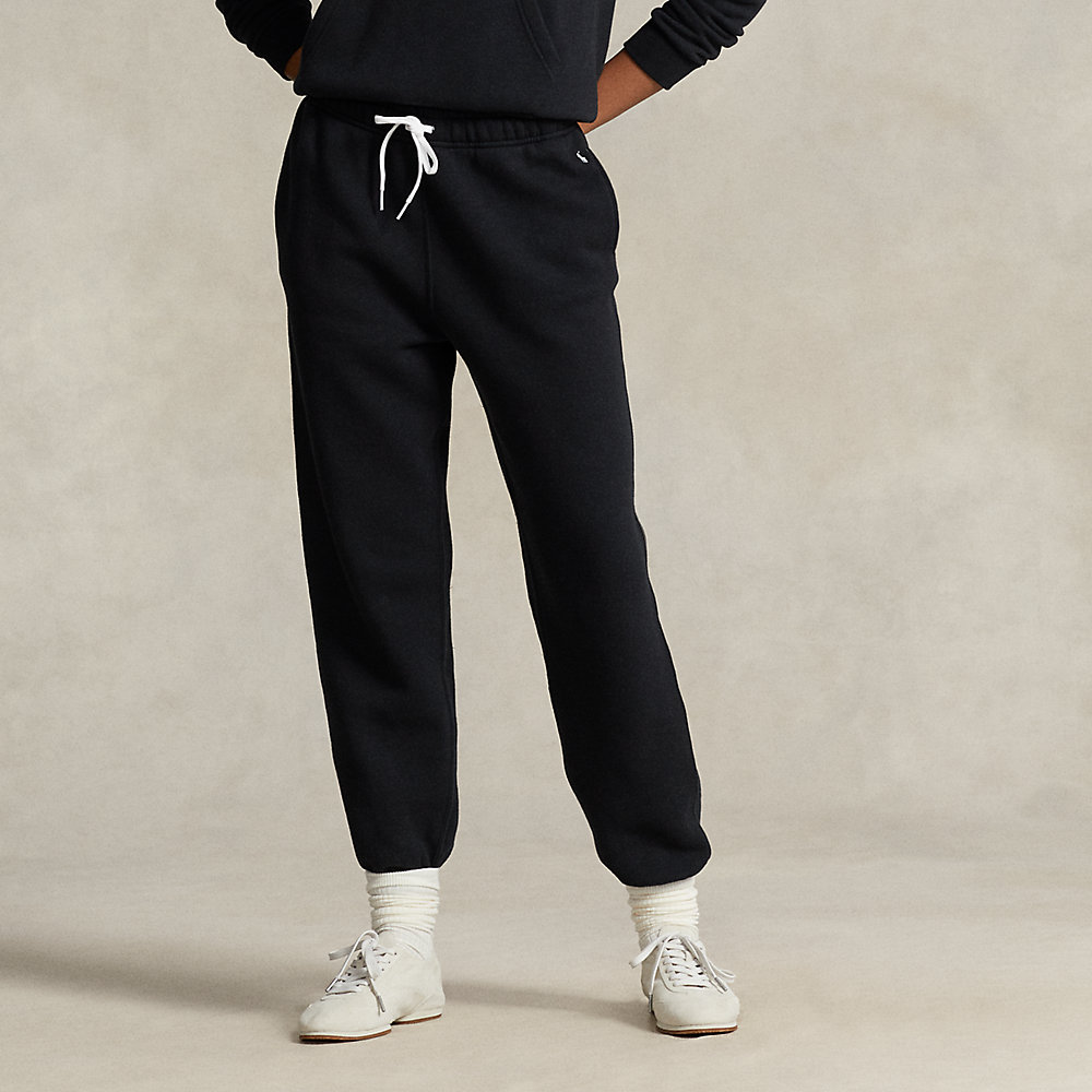 Ralph Lauren Fleece Athletic Pant In Polo Black