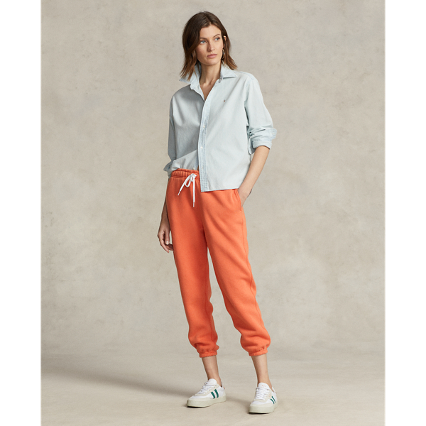 Ralph Lauren Fleece Athletic Pant In Sunset Sky