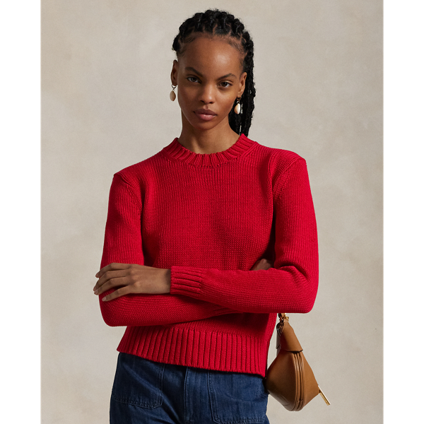 Pull col rond en coton - Polo Ralph Lauren - Modalova