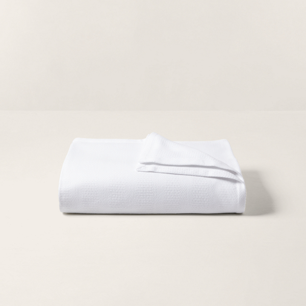 Ralph Lauren Conor Bed Blanket In Studio White
