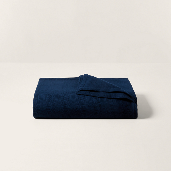 Ralph Lauren Conor Bed Blanket In Polo Navy