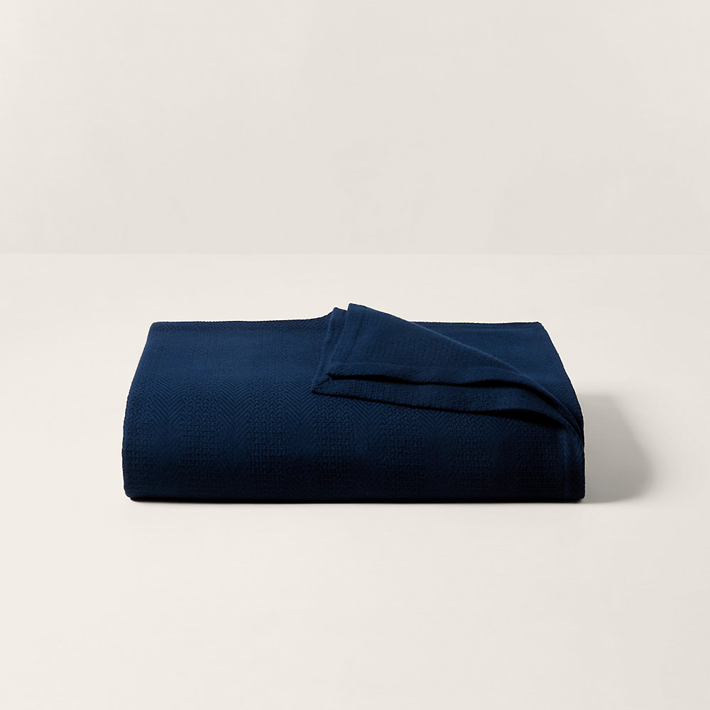 Ralph Lauren Conor Bed Blanket In Polo Navy