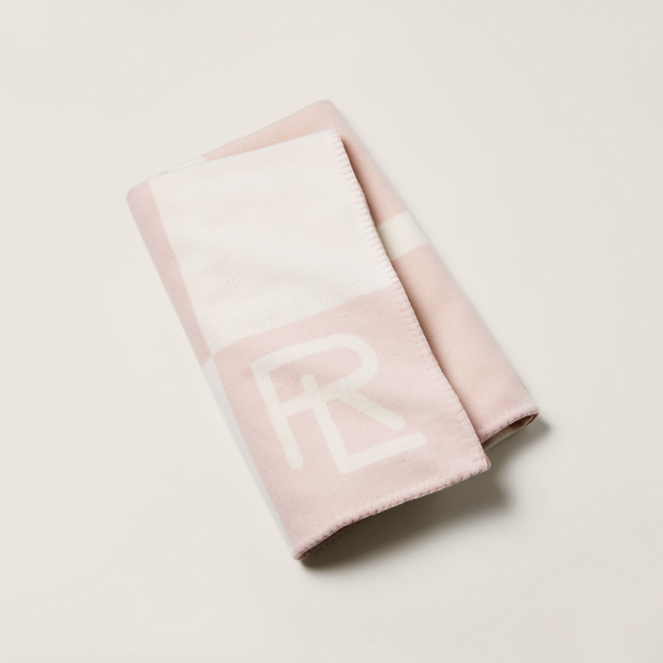 Ralph Lauren Northam Throw Blanket In Lilac/cream