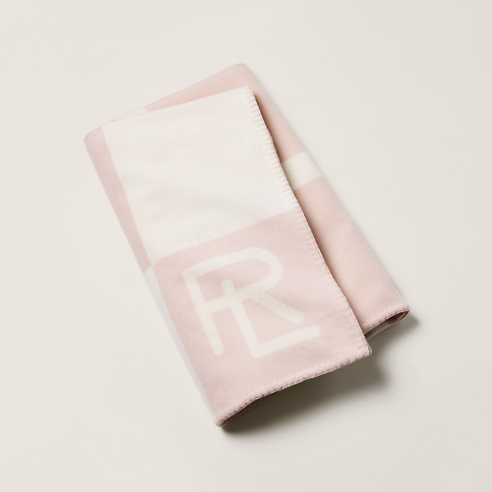 Ralph Lauren Northam Throw Blanket In Lilac/cream
