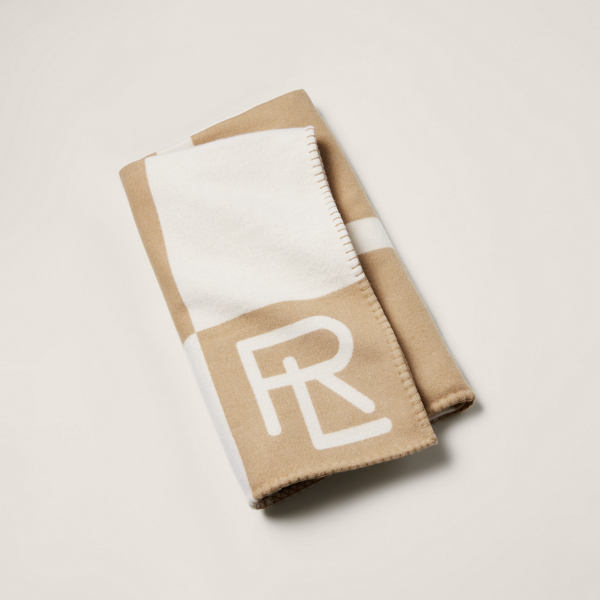 Polo Ralph Lauren Northam Throw Blanket In Camel/cream