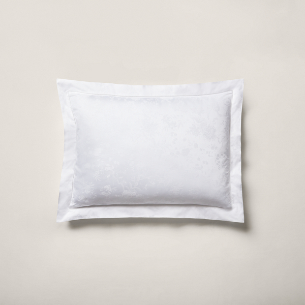 Polo Ralph Lauren Organic Cotton Bethany Jacquard Sham In Studio White