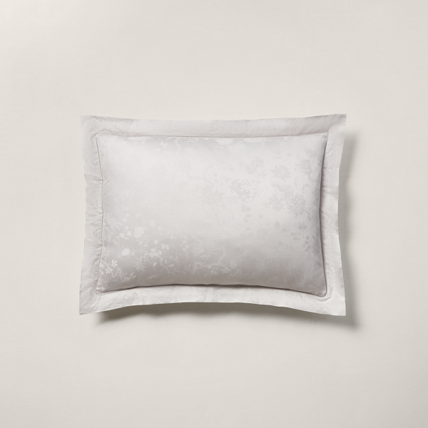 Polo Ralph Lauren Organic Cotton Bethany Jacquard Sham In Platinum