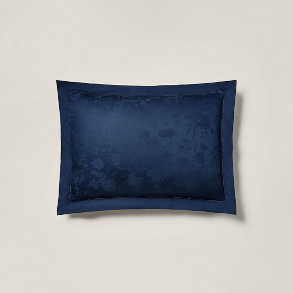 Polo Ralph Lauren Organic Cotton Bethany Jacquard Sham In Polo Navy