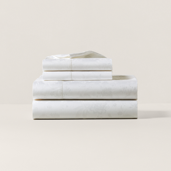 Ralph Lauren Organic Cotton Bethany Jacquard Sheeting In Parchment