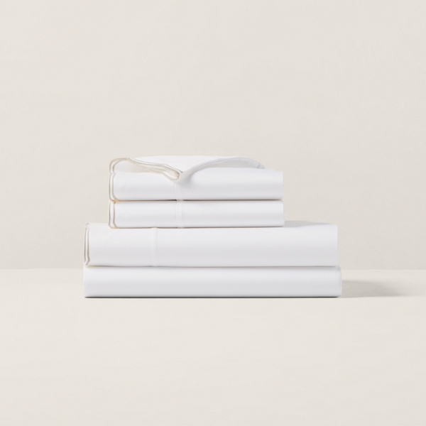 Ralph Lauren Organic Cotton Sateen Malin Sheeting In Platinum