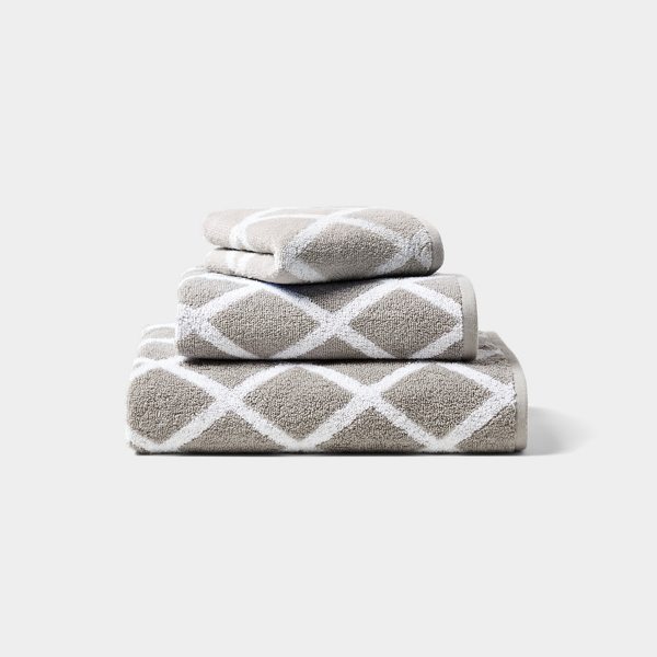 Polo Ralph Lauren Sanders Diamond Bath Towels In Pewter