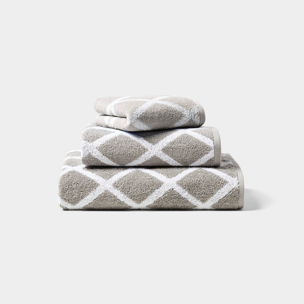 Ralph Lauren Sanders Diamond Bath Towels In Pewter