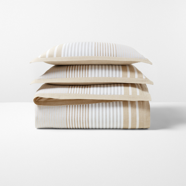 Ralph Lauren Heath Stripe Comforter Set In Hemp