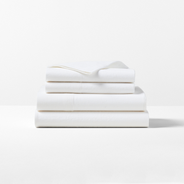 Ralph Lauren Kent Cotton-linen Sheet Set In White