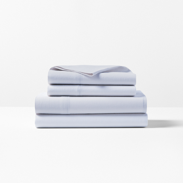 Ralph Lauren Kent Cotton-linen Sheet Set In Blue