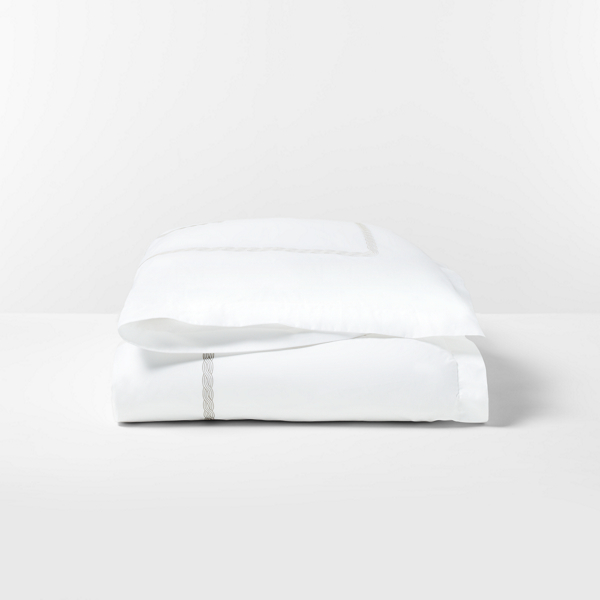 Polo Ralph Lauren Spencer Cable Embroidery Duvet Cover In Stone Grey