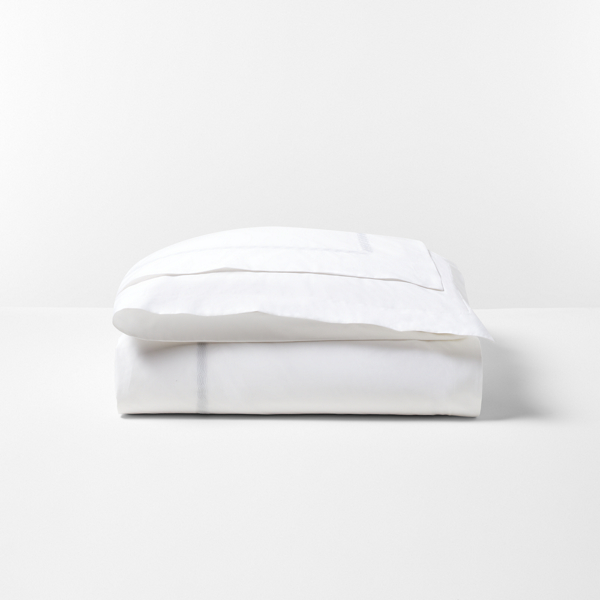 Ralph Lauren Spencer Cable Embroidery Duvet Cover In White