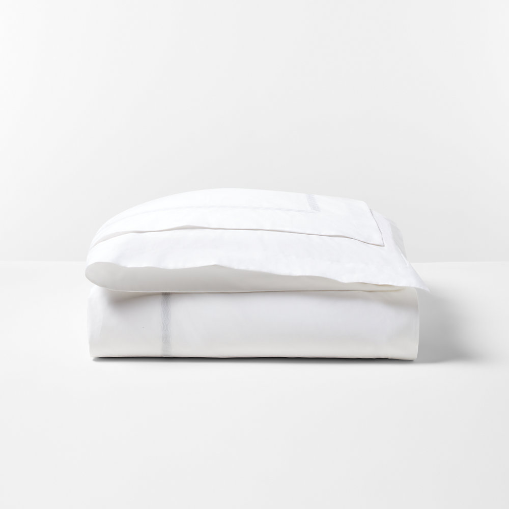 Ralph Lauren Spencer Cable Embroidery Duvet Cover In White