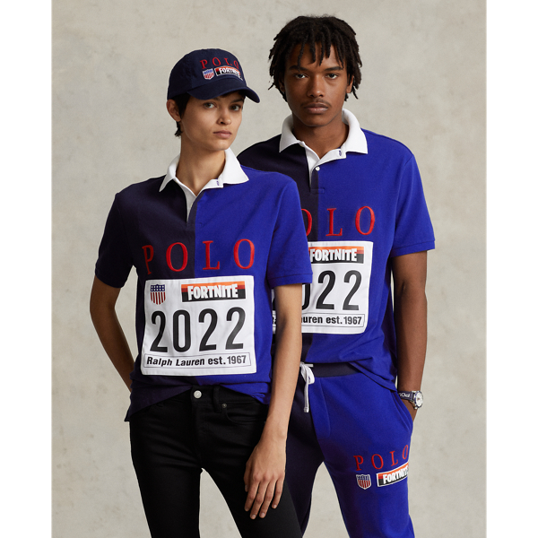 Polo Ralph Lauren X Fortnite Polo Shirt In Cruise Navy Multi