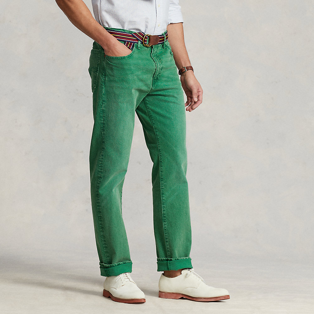 Polo Ralph Lauren Varick Slim Straight Stretch Jean In Lifeboat Green