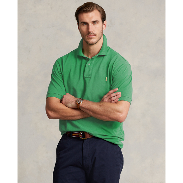 Polo Ralph Lauren Cotton Mesh Polo Shirt In Optic Green