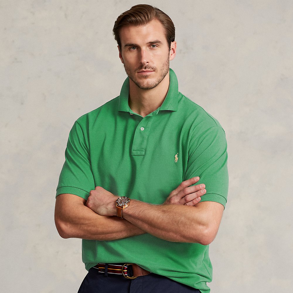 Polo Ralph Lauren Cotton Mesh Polo Shirt In Optic Green