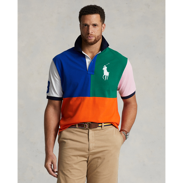 COLOR BLOCKING OVERSIZED RUGBY POLO MENS