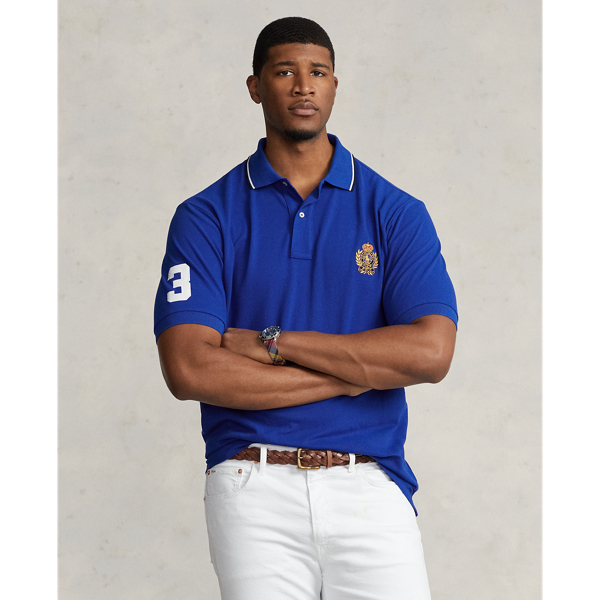 Polo Ralph Lauren Polo Crest Mesh Polo Shirt In Sapphire Star