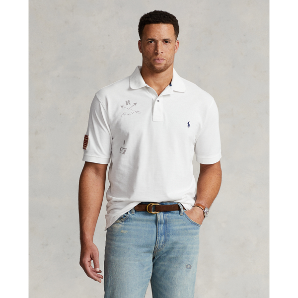 Classic fit cotton mesh clearance polo