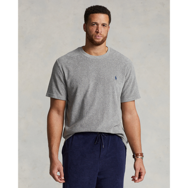 Polo Ralph Lauren Grey Mélange Logo Terry T-shirt In Andover Heather
