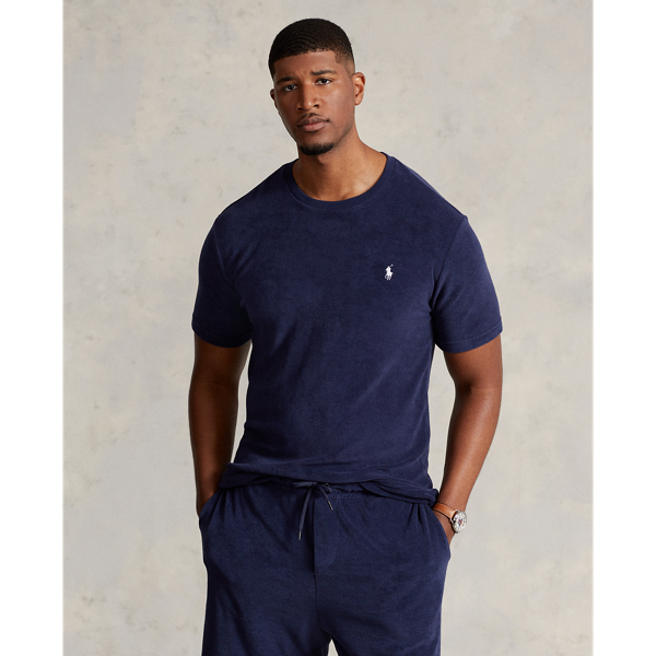Polo Ralph Lauren Mens Newport Navy Neon Yellow Logo-embroidered Cotton-jersey T-shirt L In Newport Navy