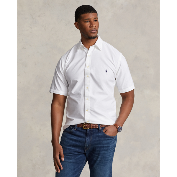 Polo Ralph Lauren Garment-dyed Oxford Shirt In White