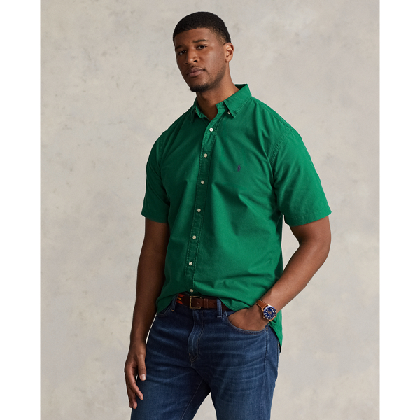 Polo Ralph Lauren Garment-dyed Oxford Shirt In Primary Green