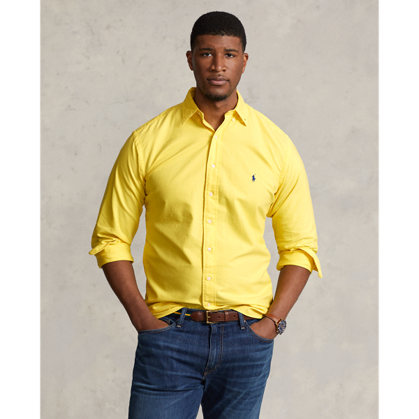 Polo Ralph Lauren Garment-dyed Oxford Shirt In Lemon Crush