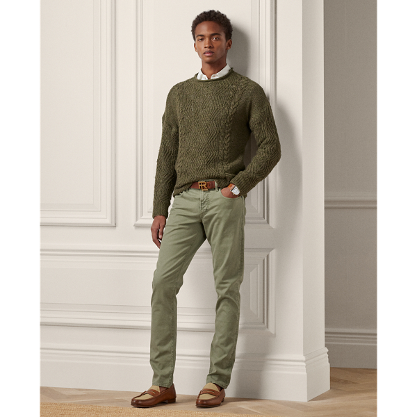 Ralph Lauren Purple Label Slim Fit Stretch Jean In Olive