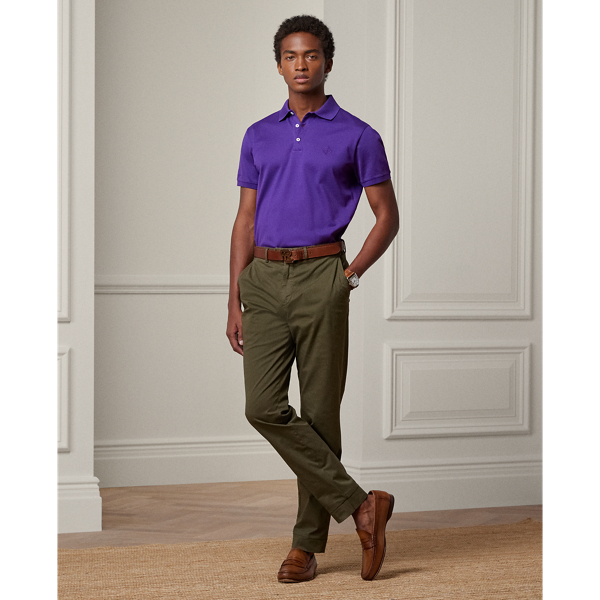 Ralph Lauren Purple Label Slim Fit Stretch Chino Pant In Olive Night