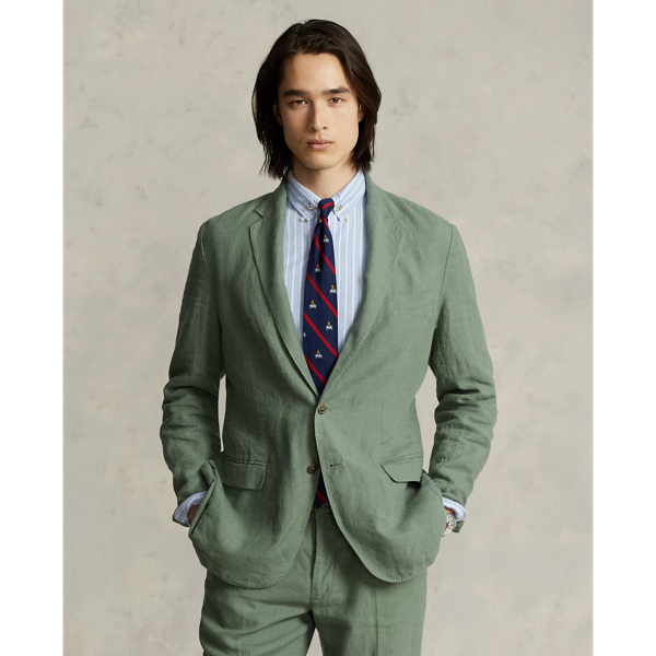 Polo Ralph Lauren Polo Soft Linen Suit Jacket In Cargo Green