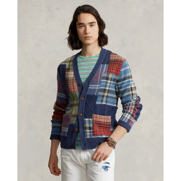 Brooks brothers patchwork on sale cardigan