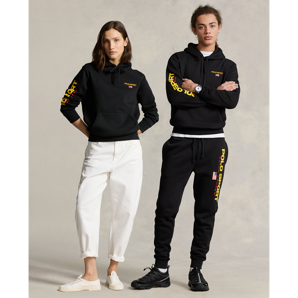 Ralph Lauren Polo Sport Fleece Hoodie In Polo Black/gold