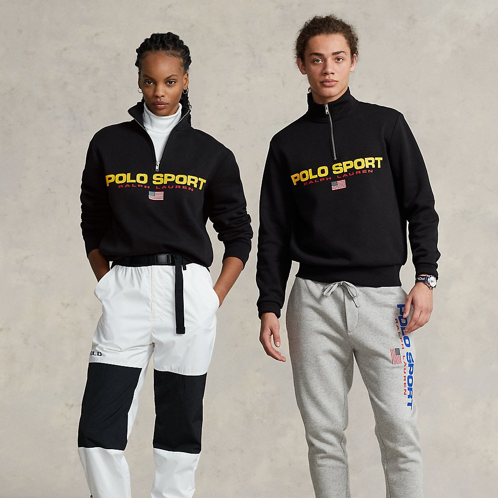 Ralph Lauren Polo Sport Fleece Sweatshirt In Polo Black/gold