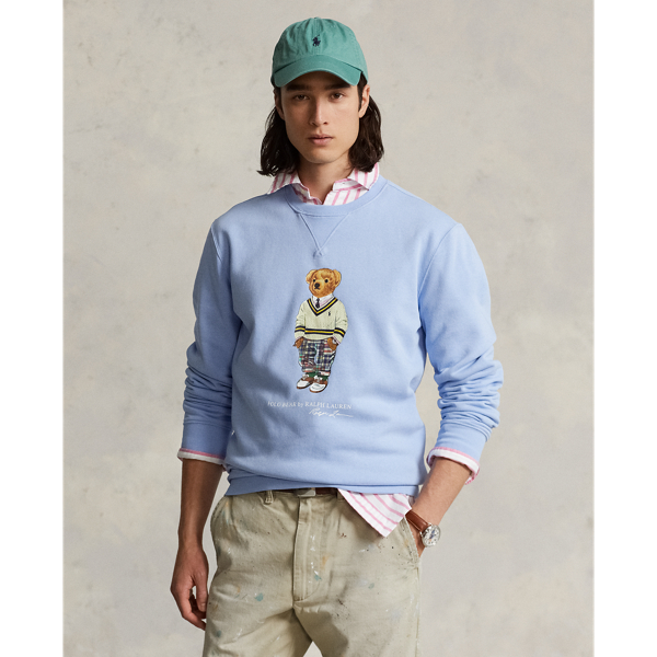 Polo Ralph Lauren Polo Bear Fleece Sweatshirt In Sp23 Austin Blue Prp Hptn